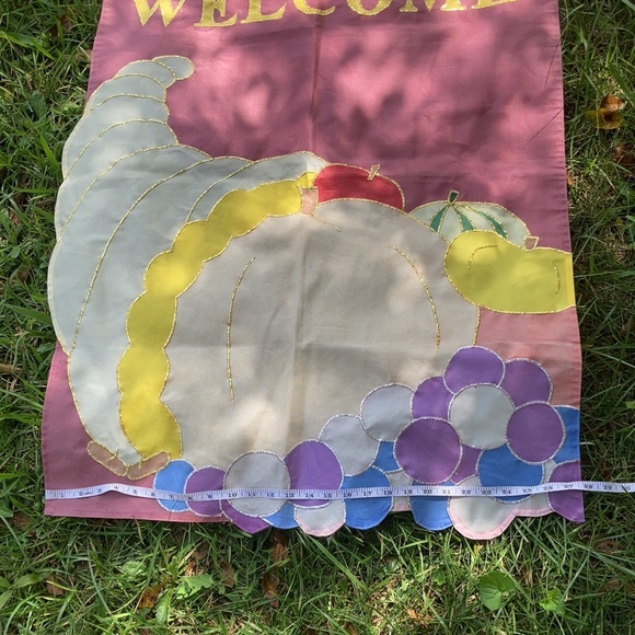 JetMax fall Thanksgiving cornucopia yard flag - Picture 7 of 17